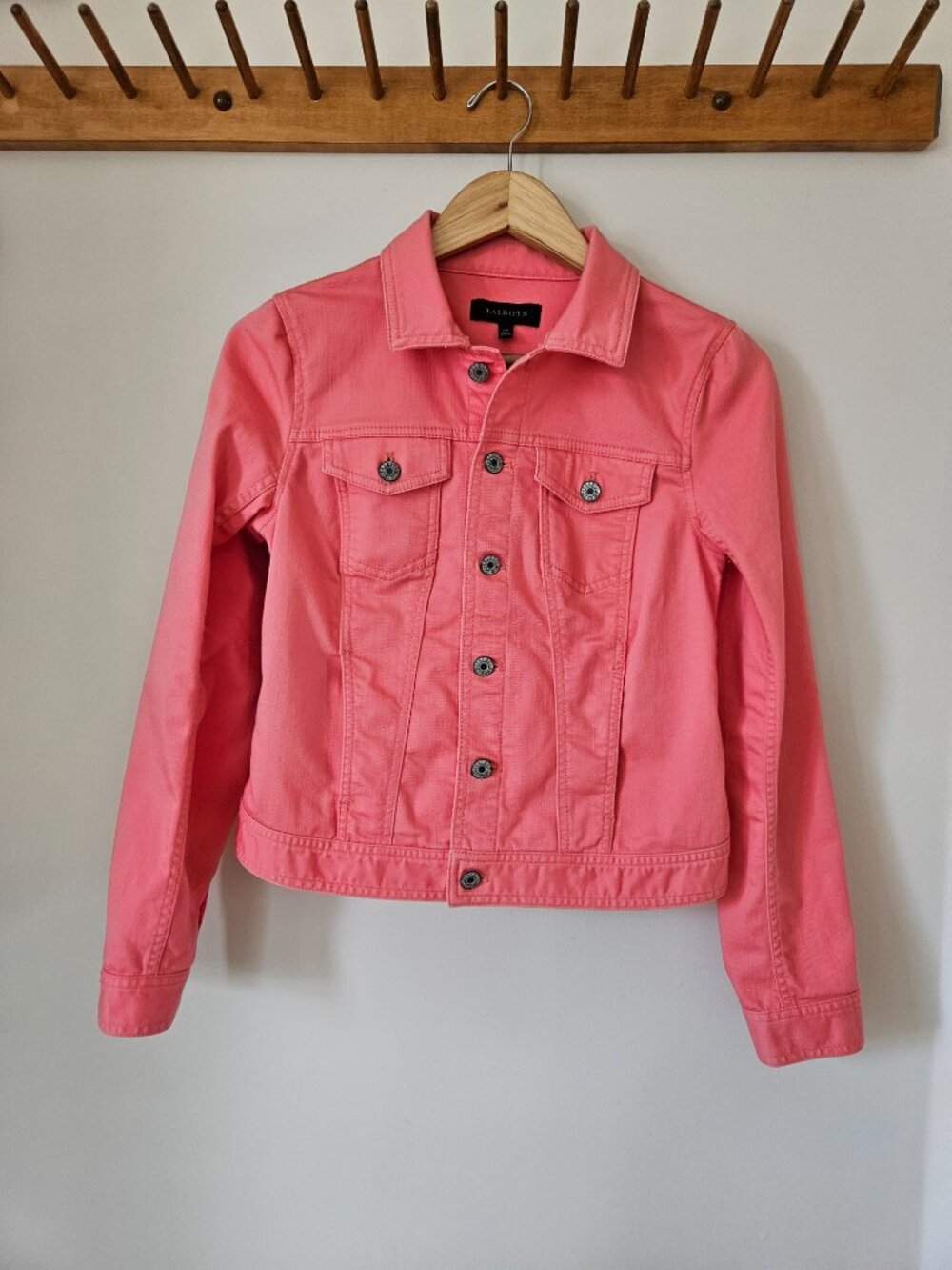 Talbots Peach/Coral Jean Jacket - Size XS